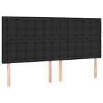 vidaXL Cadre de lit avec tête de lit Noir 200x200 cm Similicuir