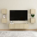 vidaXL Ensemble de meubles TV 6 Pièces Chêne sonoma Bois d'ingénierie