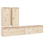 vidaXL Meubles TV 4 Pièces Bois massif de pin