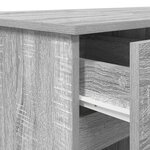 Bureau vidaXL Gris Sonoma 140x49x76 cm en bois d'ingénierie