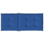 vidaXL Coussins de chaise de jardin à dossier haut lot de 2 bleu royal