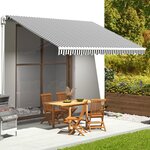 vidaXL Tissu de remplacement pour auvent Anthracite et blanc 4 5x3 5 m
