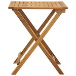 vidaXL Meuble de bistro pliable 3 Pièces et coussins Bois d'acacia solide