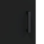 vidaXL Buffet haut Noir 34 5x34x180 cm Bois d'ingénierie