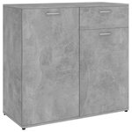 vidaXL Buffet Gris béton 80x36x75 cm Aggloméré