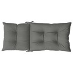 vidaXL Coussins de chaise à dossier haut lot de 4 gris foncé mélangé