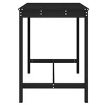 vidaXL Table de jardin noir 121x82 5x110 cm bois massif de pin