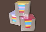 Lot de 1 bloc cube de 600 feuillets multicolores