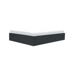 Lit coffre adulte 140 x 190 cm - Simili Noir