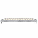 vidaXL Cadre de lit gris béton 140x190 cm bois d'ingénierie