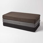 Coussin d'assise déhoussable pour canapé 2 places en suédine  Noir - HOMESCAPES
