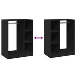 vidaXL Garde-robe noir 77x48x102 cm bois d'ingénierie