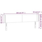 vidaXL Tête de lit avec oreilles Gris 183x16x78/88 cm Similicuir