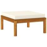 Salon de jardin meuble d'extérieur ensemble de mobilier 12 pièces avec coussin crème bois d'acacia solide 02_0015532