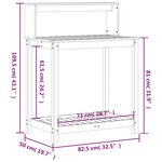 vidaXL Table de rempotage avec étagères bois de pin imprégné