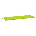 vidaXL Coussin de banc de jardin vert brillant 150x50x7cm tissu oxford