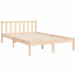 vidaXL Cadre de lit avec tête de lit 120x200 cm bois massif
