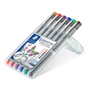 étui de 6 Feutres à pigment 0,3 mm STAEDTLER