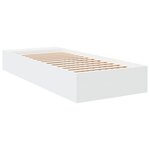 vidaXL Cadre de lit blanc 90x200 cm bois d'ingénierie