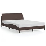 vidaXL Cadre de lit avec tête de lit Marron 140x190 cm Similicuir