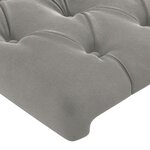 vidaXL Tête de lit à LED Gris clair 147x16x118/128 cm Velours