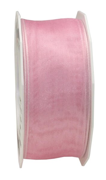 Organza four seasons 25-m-rouleau 40 mm  rose laitonné