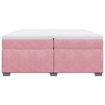 vidaXL Sommier à lattes de lit avec matelas Rose 200x200 cm Velours