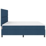 vidaXL Lit à Ressorts avec Matelas Bleu 200x200 cm en Tissu