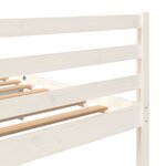 vidaXL Cadre de lit Blanc Bois massif 140x200 cm