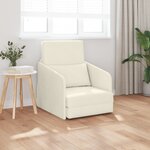 vidaXL Canapé-lit au sol 2-en-1 crème 65x80x83 cm en velours
