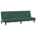 vidaXL Ensemble de canapés 2 Pièces avec coussins vert foncé velours