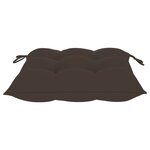 vidaXL Chaises de jardin avec coussins taupe lot de 6 Bois teck massif