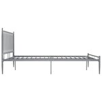 vidaXL Cadre de lit Gris Métal 140x200 cm