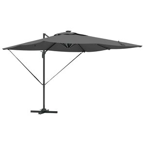 vidaXL Parasol Anthracite 286 x 284 x 270 cm Aluminium et polyester