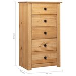 vidaXL Buffet 46x40x89 cm Pin Gamme Panama