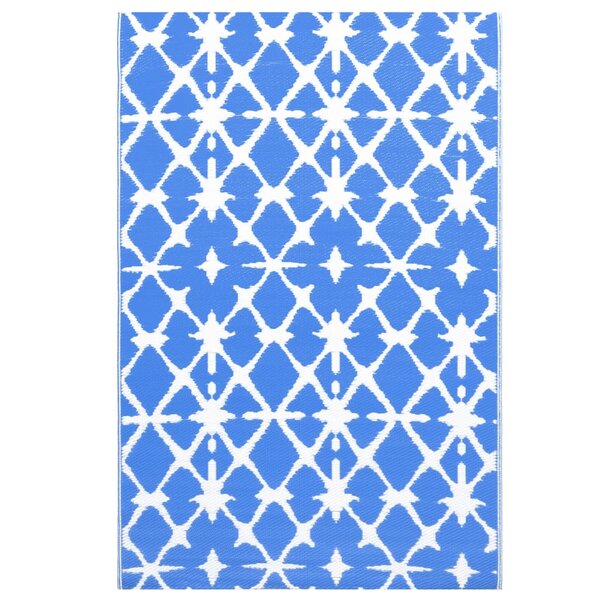 vidaXL Tapis d'extérieur Bleu et blanc 160x230 cm PP
