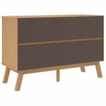 vidaXL Armoire à tiroirs OLDEN gris et marron bois de pin solide