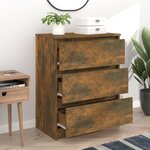 vidaXL Buffet Chêne fumé 60x35x76 cm Bois d'ingénierie