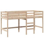 vidaXL Lit superposé avec échelle et toit sans matelas 90x200 cm