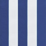 vidaXL Coussins de chaise à dossier bas lot de 6 rayures bleu et blanc