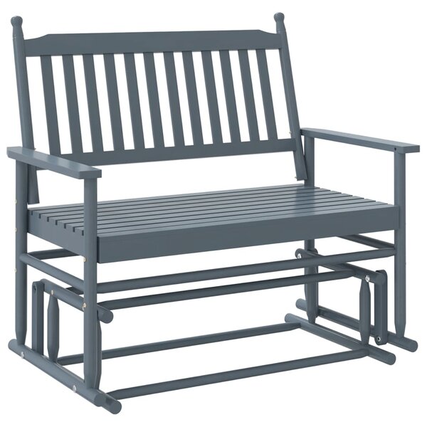 vidaXL Banc balancelle gris 118x70x104 5 cm bois massif de peuplier