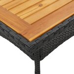vidaXL Ensemble à manger de jardin et coussins 3 Pièces noir rotin acacia