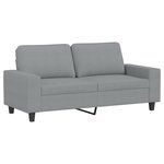 vidaXL Ensemble de canapés 2 Pièces gris clair tissu