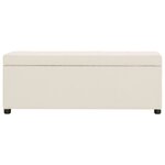 vidaXL Banc avec compartiment de rangement 116 cm Crème Polyester