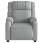 vidaXL Fauteuil de massage inclinable électrique gris clair tissu