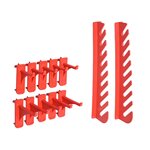 vidaXL Kit de bacs de stockage et panneaux muraux 39 Pièces Rouge et noir
