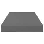 vidaXL Étagère murale flottante 2 Pièces Gris brillant 50x23x3 8 cm MDF