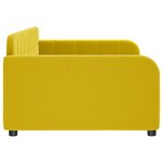 vidaXL Lit de repos jaune 100x200 cm velours