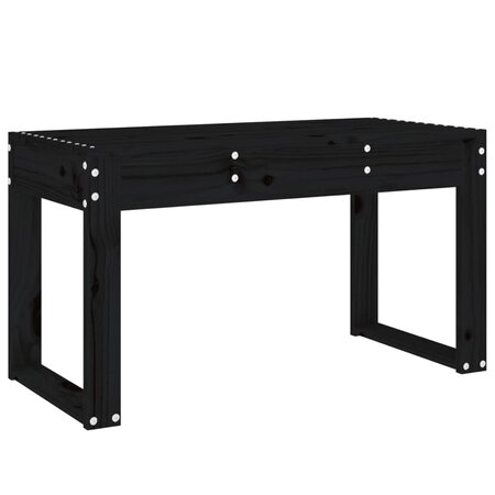 vidaXL Banc de jardin noir 80x38x45 cm bois massif de pin