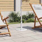 vidaXL Socle de parasol Blanc 40x40x32 cm Fonte